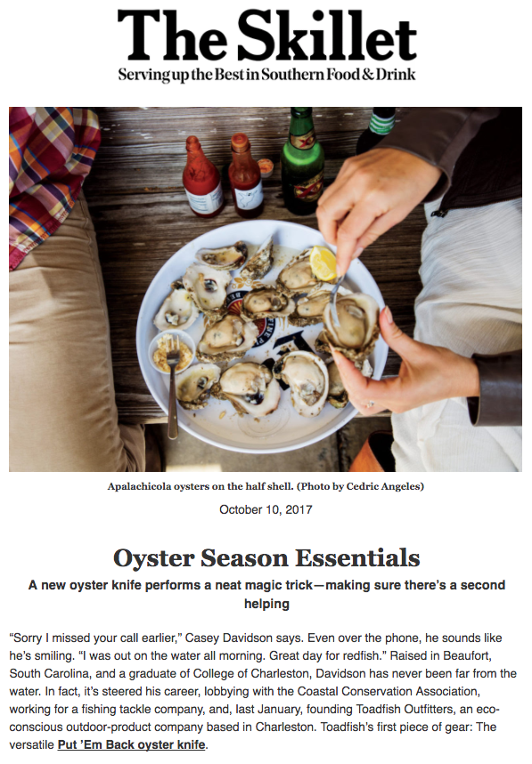 Garden & Gun – Toadfish Outfitters Article