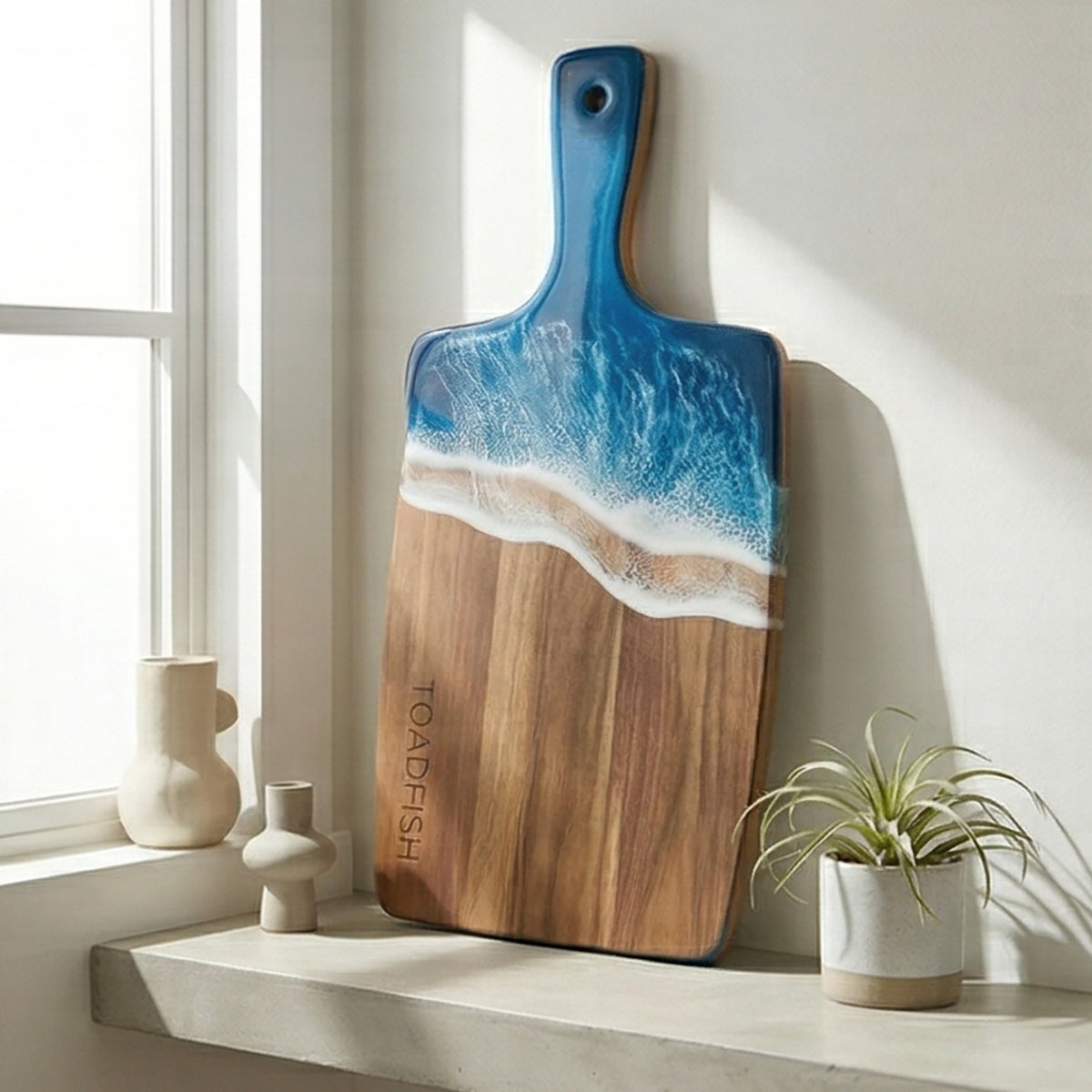 Coastal Wooden Serving Board - Toadfish -