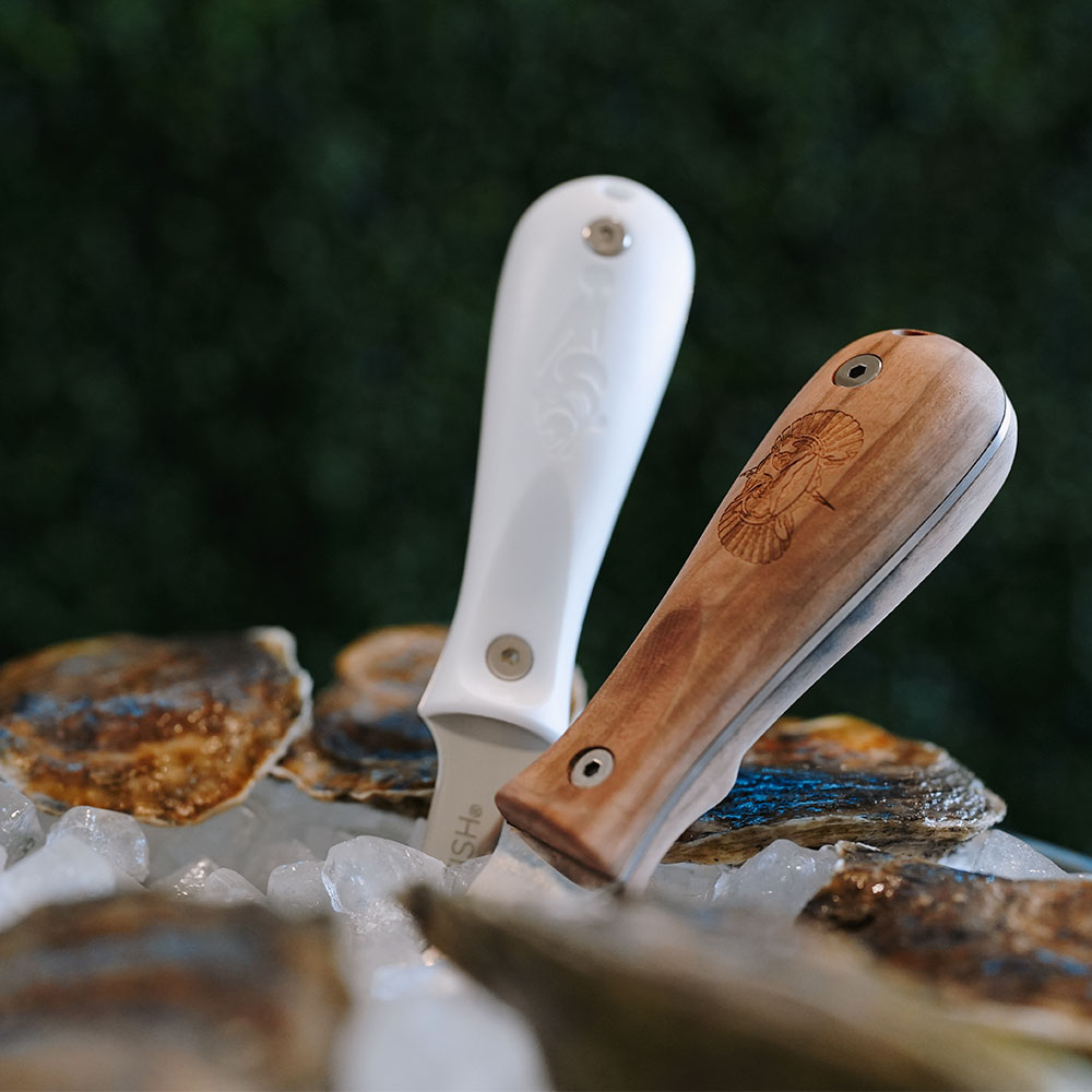 Olive Wood Oyster Knife - Toadfish - Oyster Knife