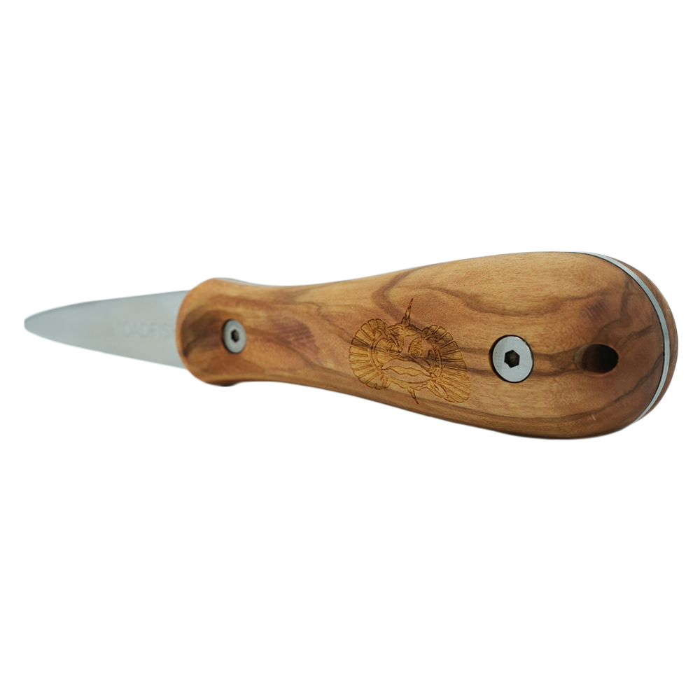 Olive Wood Oyster Knife - Toadfish - Oyster Knife