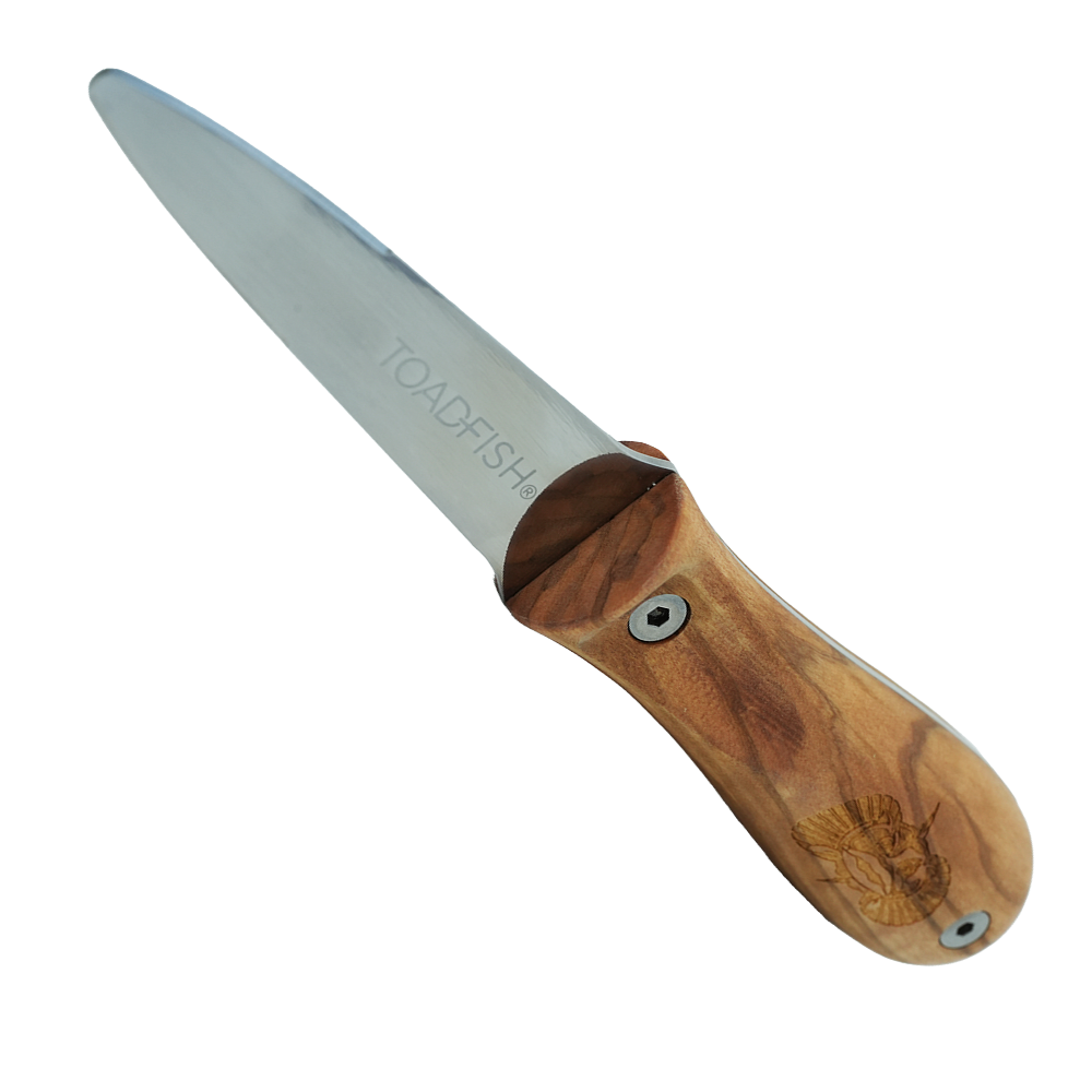 Olive Wood Oyster Knife – Toadfish