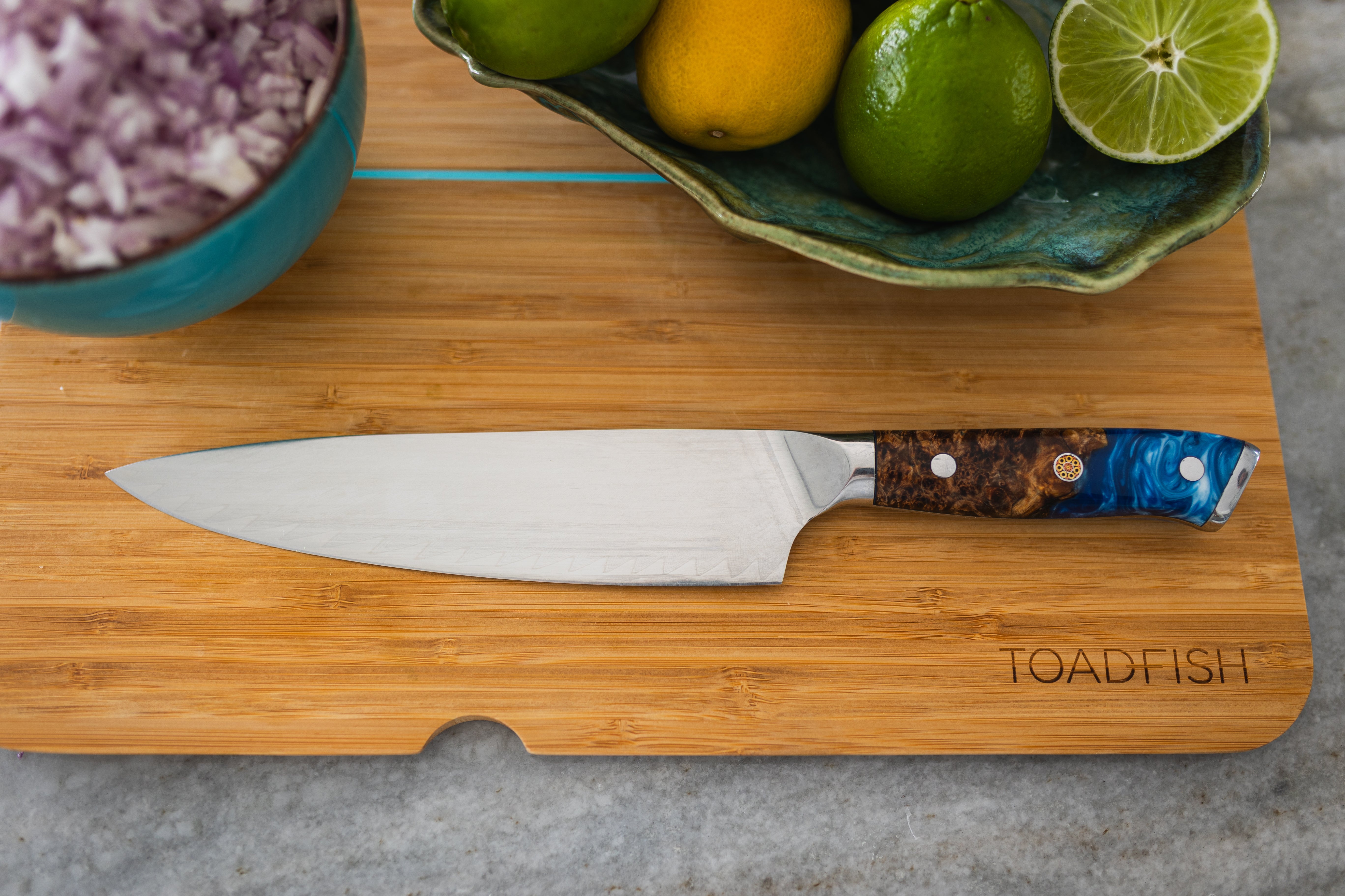 Burl Wood Chef Knife Set