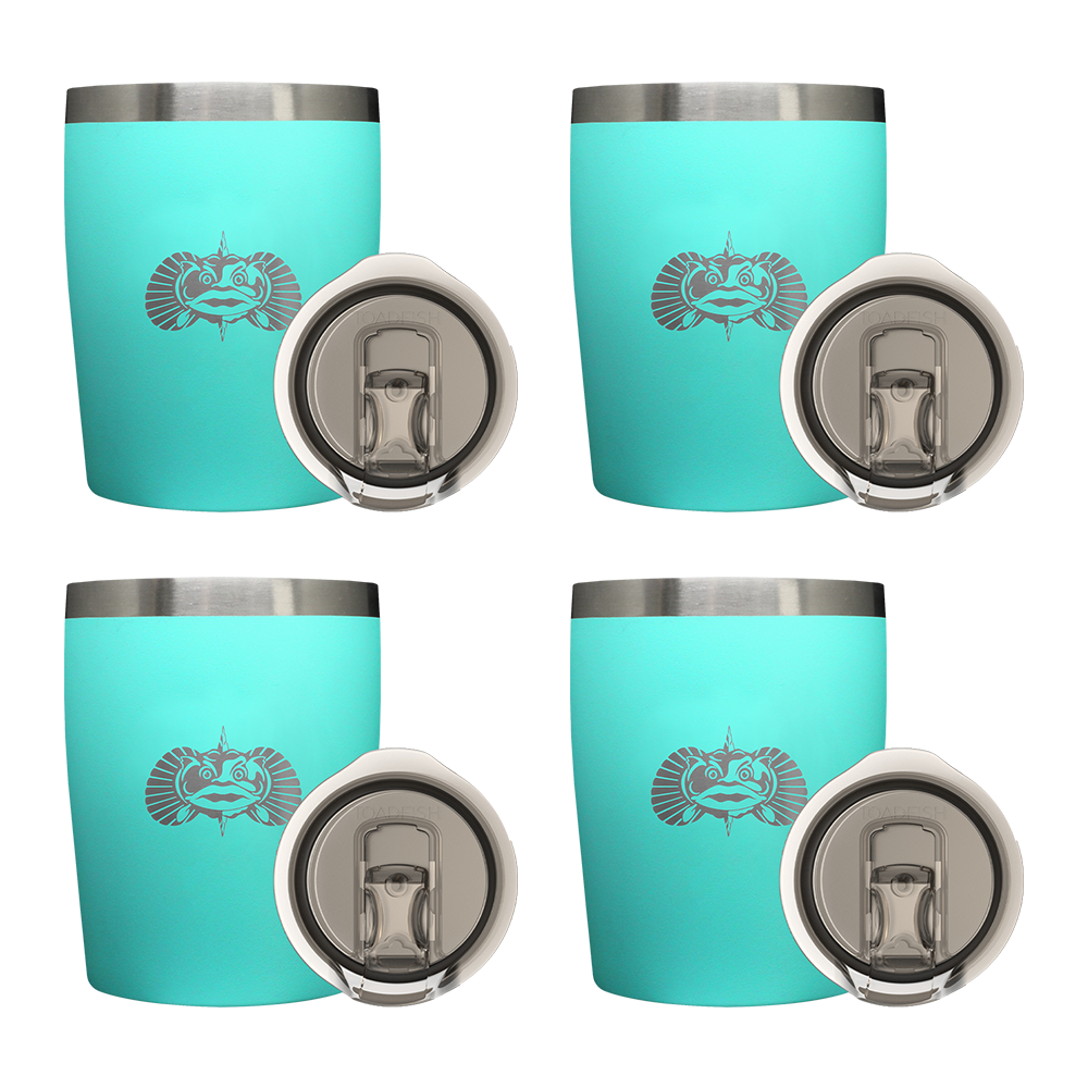 Non-Tipping 10oz Rocks Tumblers - 4 Pack - Teal