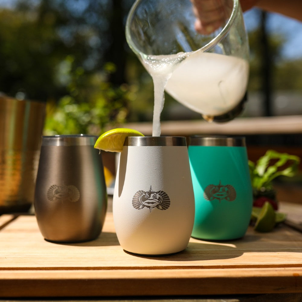 Non-Tipping 10oz Wine Tumblers Smartgrip Tumblers Toadfish