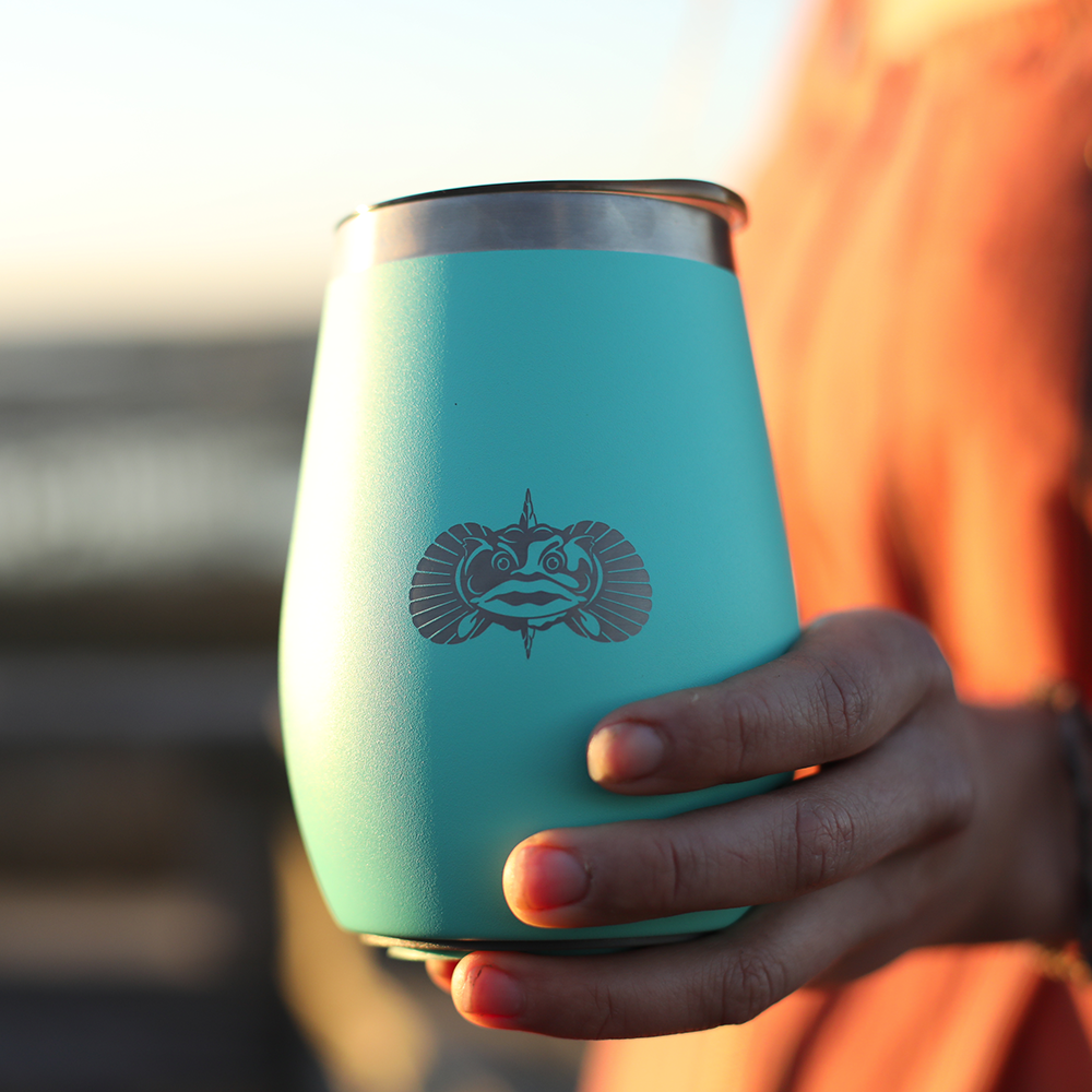 Non-Tipping 10oz Wine Tumblers Smartgrip Tumblers Toadfish
