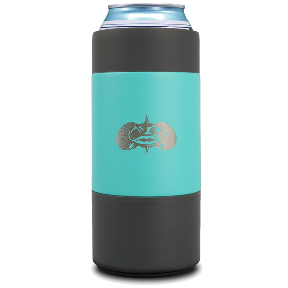 Non-Tipping 16oz Tall Can Cooler Can Coolers Toadfish Teal No