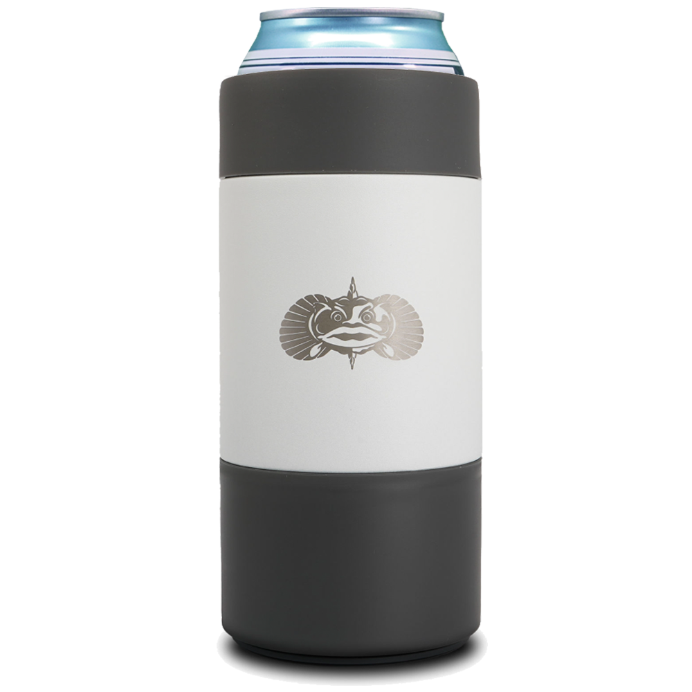 Non-Tipping 16oz Tall Can Cooler Can Coolers Toadfish White No