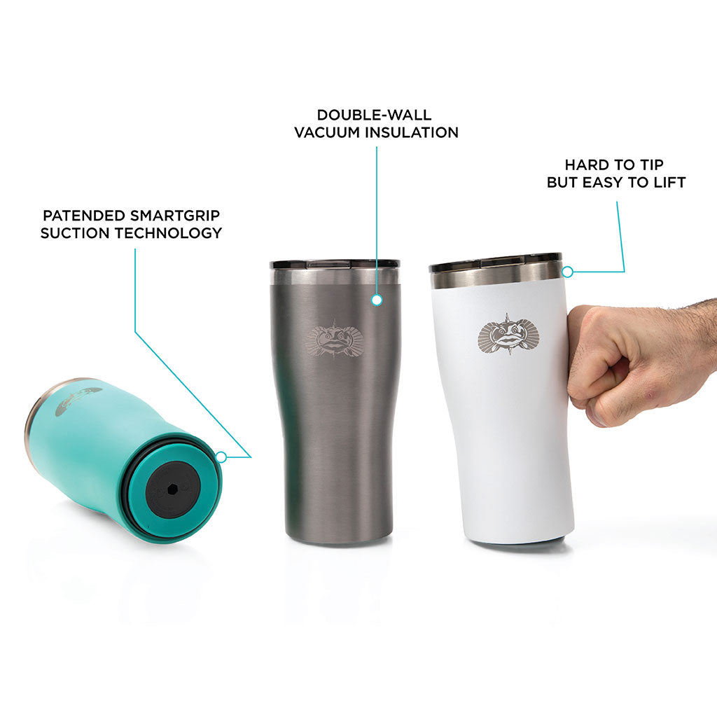 Non-Tipping 20oz Pint Tumbler Smartgrip Tumblers Toadfish
