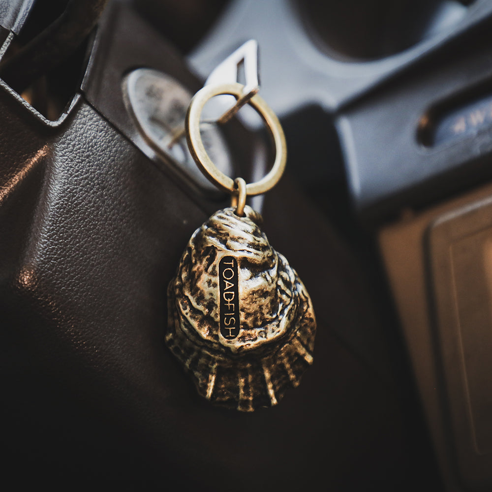 Oyster Shell Conservation Key Chain Keychains Toadfish