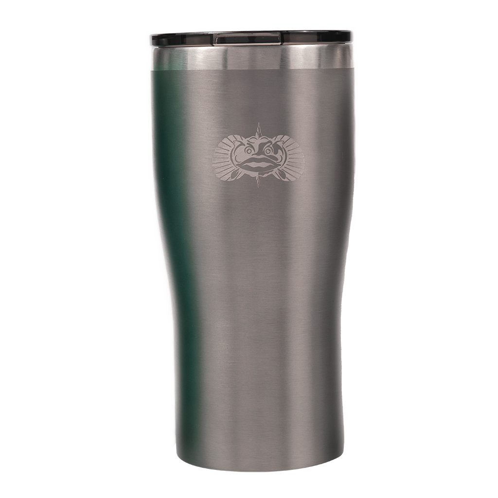 Non-Tipping 20oz Pint Tumbler Smartgrip Tumblers Toadfish Graphite No 