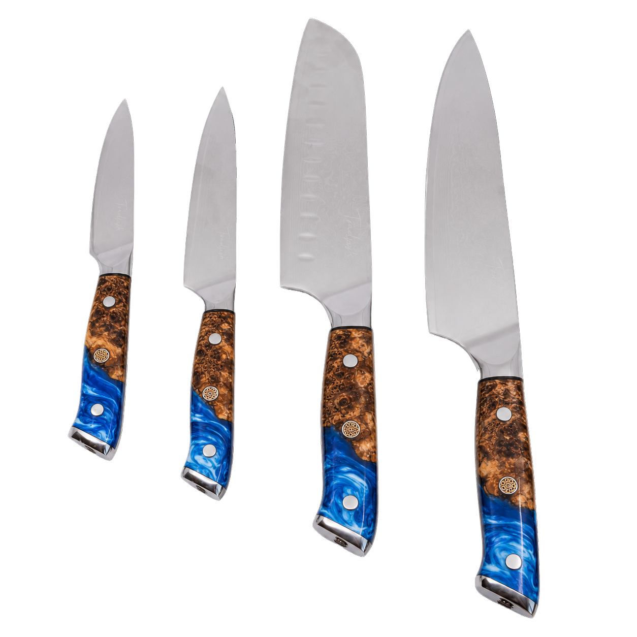 Burl Wood Chef Knife Set