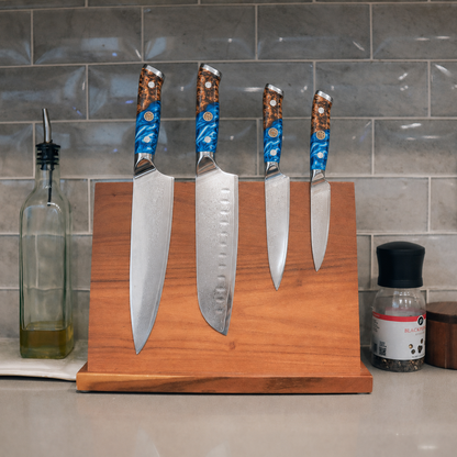 Burl Wood Chef Knife Set