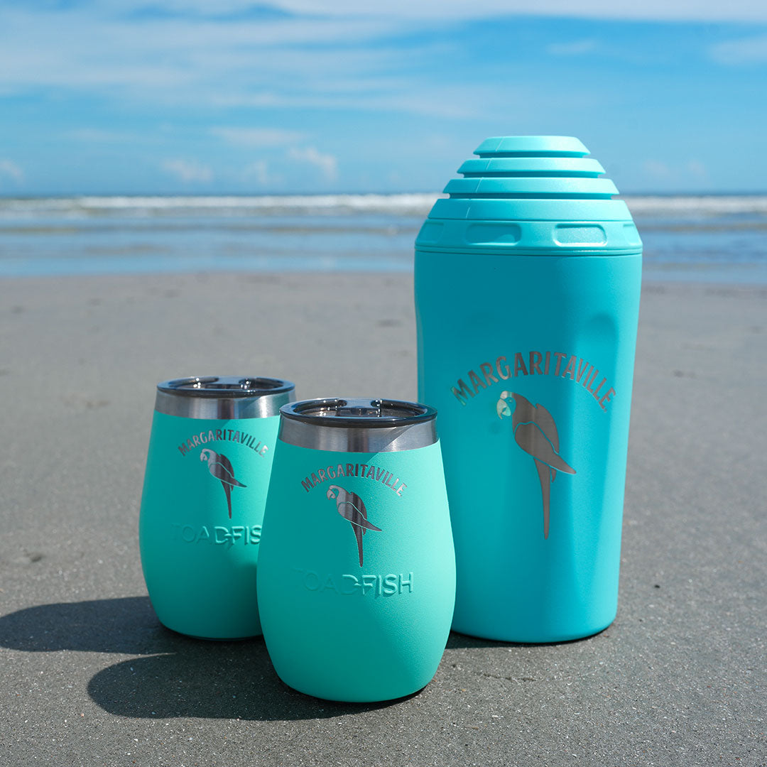 Margaritaville Wine Chiller + Tumbler 2-pack Gift Set - Toadfish - 
