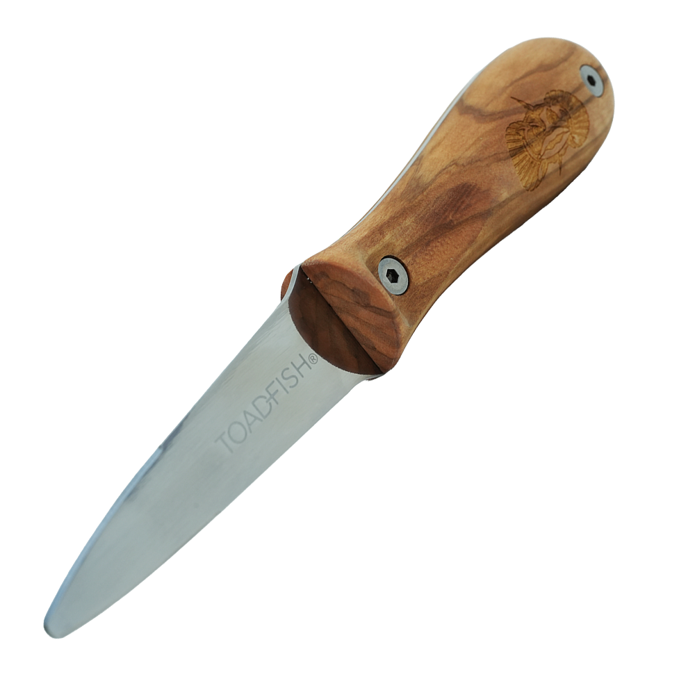 Olive Wood Oyster Knife - Toadfish - Oyster Knife