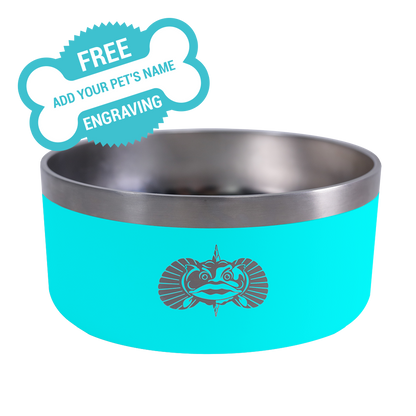 Custom Engraved Dog Bowl - Toadfish - Smartgrip Tumblers