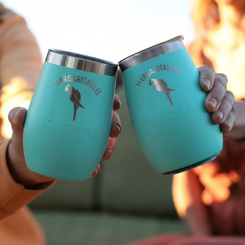 Margaritaville Non-Tipping 10oz Wine Tumbler - Toadfish - Smartgrip Tumblers