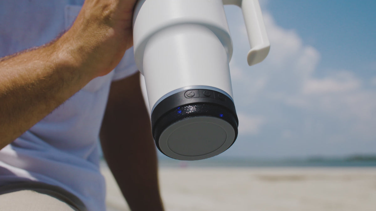 Load video: Non Tipping Can Cooler Goes To Folly Beach, SC