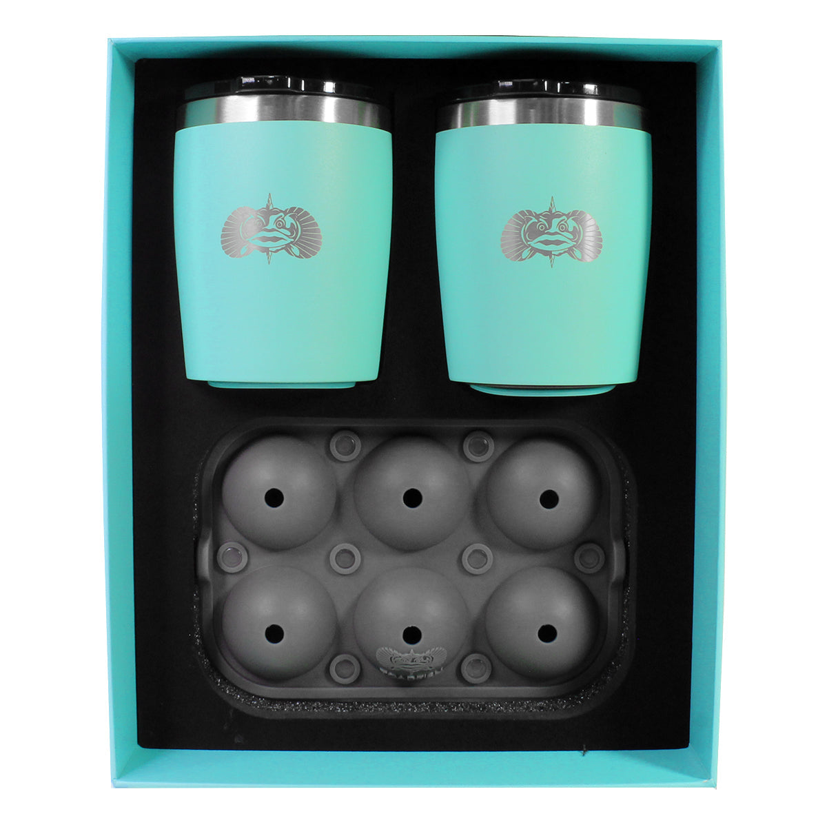 Rocks Tumblers Gift Sets Drinkware Sets Toadfish Teal 2-pack 