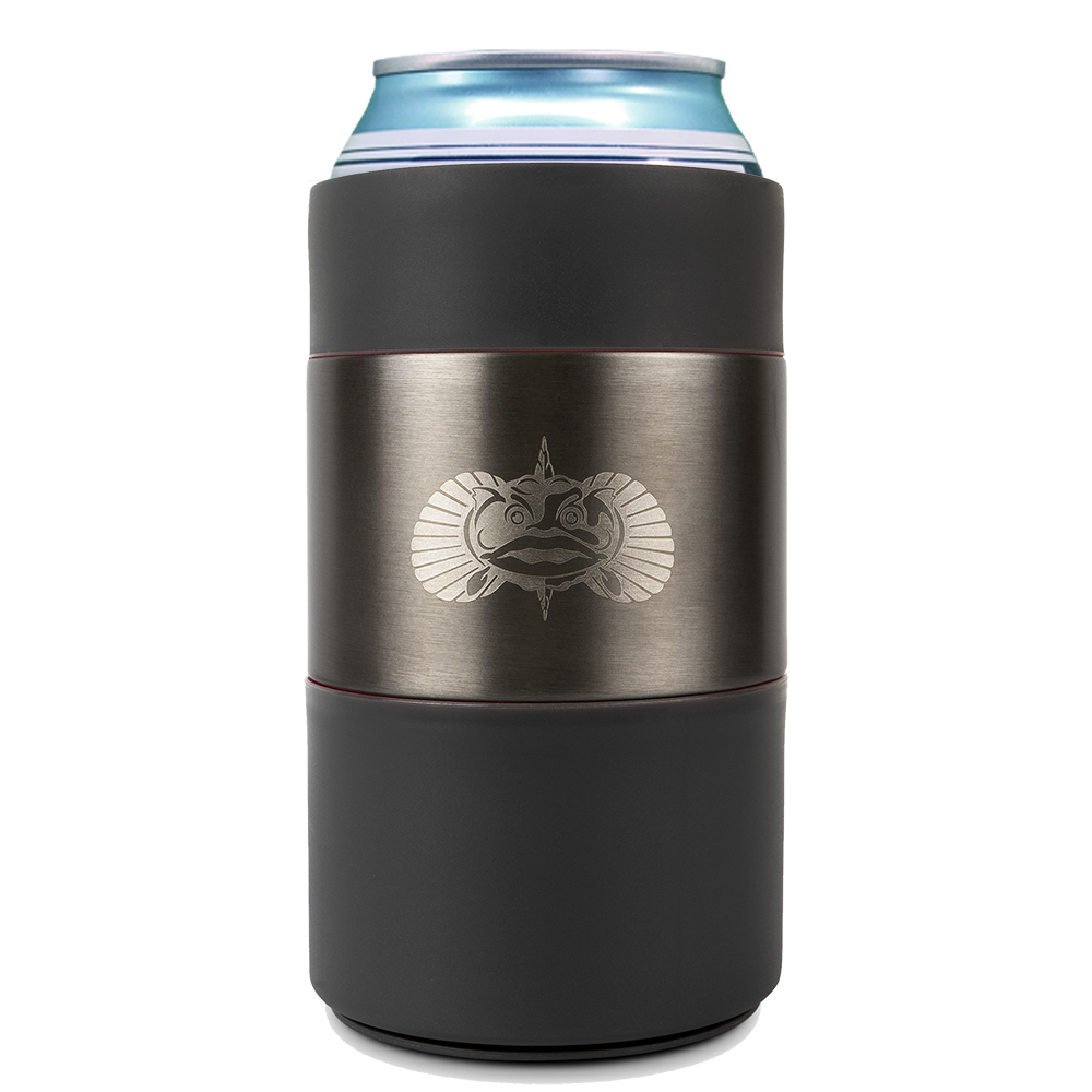 Non-Tipping Can Cooler Can Coolers Toadfish Graphite 12oz Regular Can 