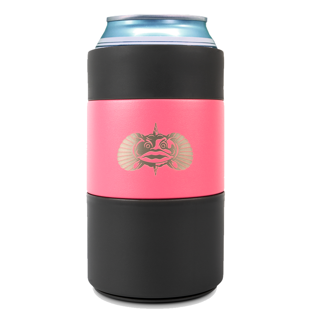 Non-Tipping Can Cooler Can Coolers Toadfish Pink 12oz Regular Can 