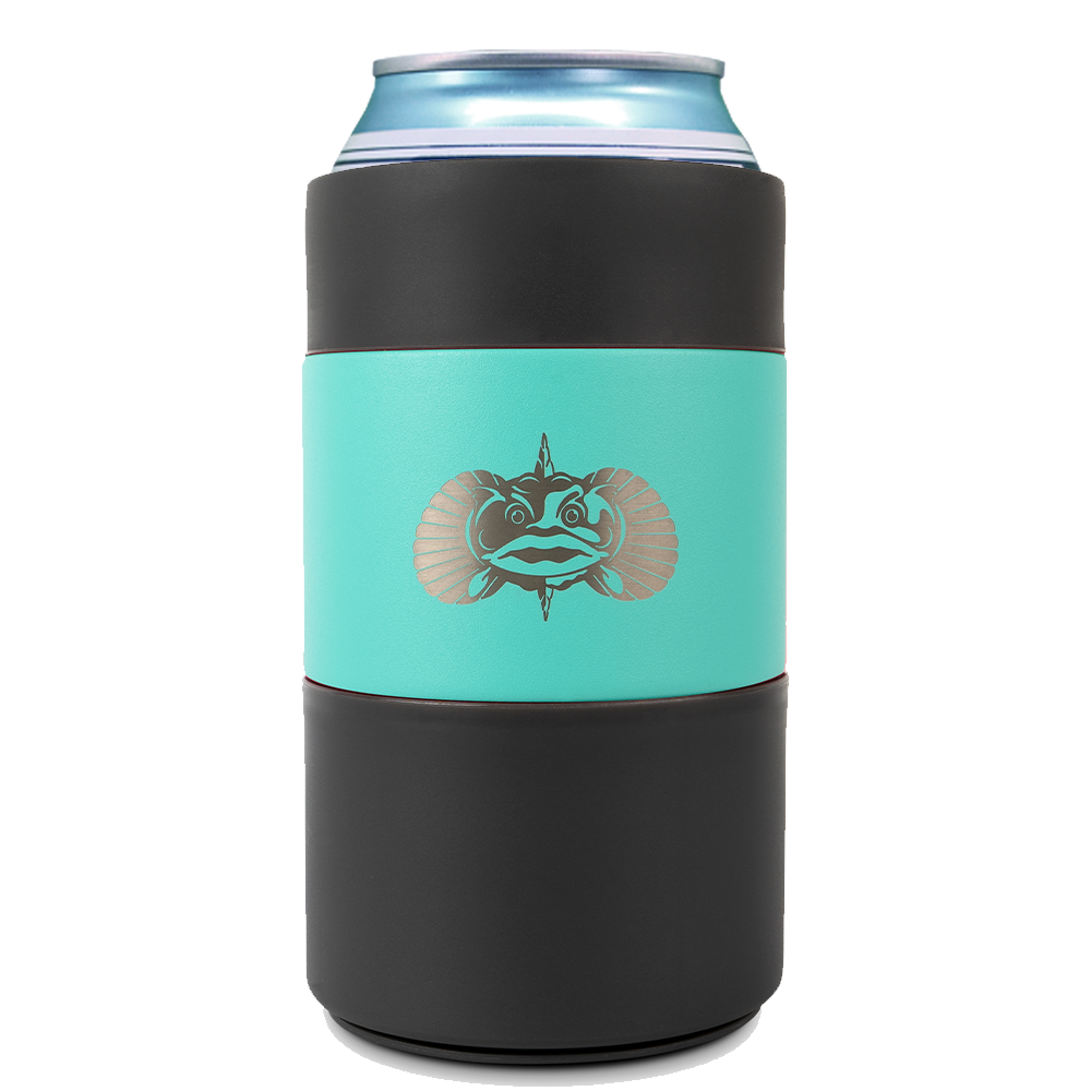 Non-Tipping Can Cooler Can Coolers Toadfish Teal 12oz Regular Can 