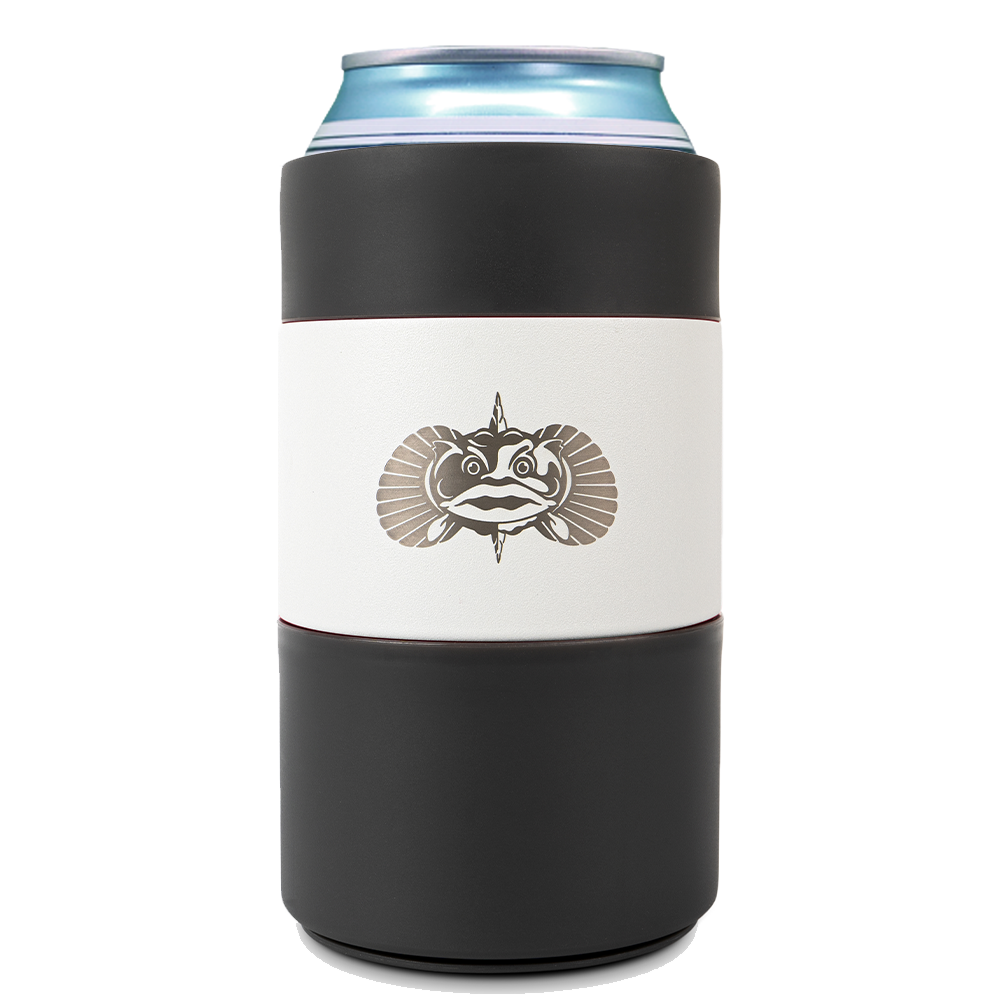 Non-Tipping Can Cooler Can Coolers Toadfish White 12oz Regular Can 