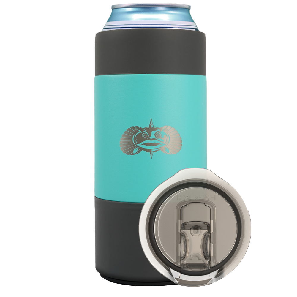 Non-Tipping 16oz Tall Can Cooler Can Coolers Toadfish Teal Yes +$3 