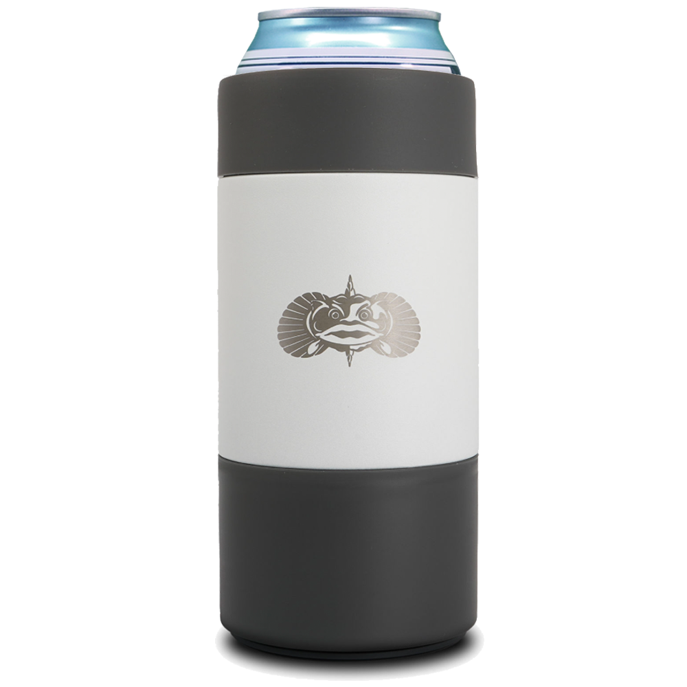 Non-Tipping 16oz Tall Can Cooler Can Coolers Toadfish White No 